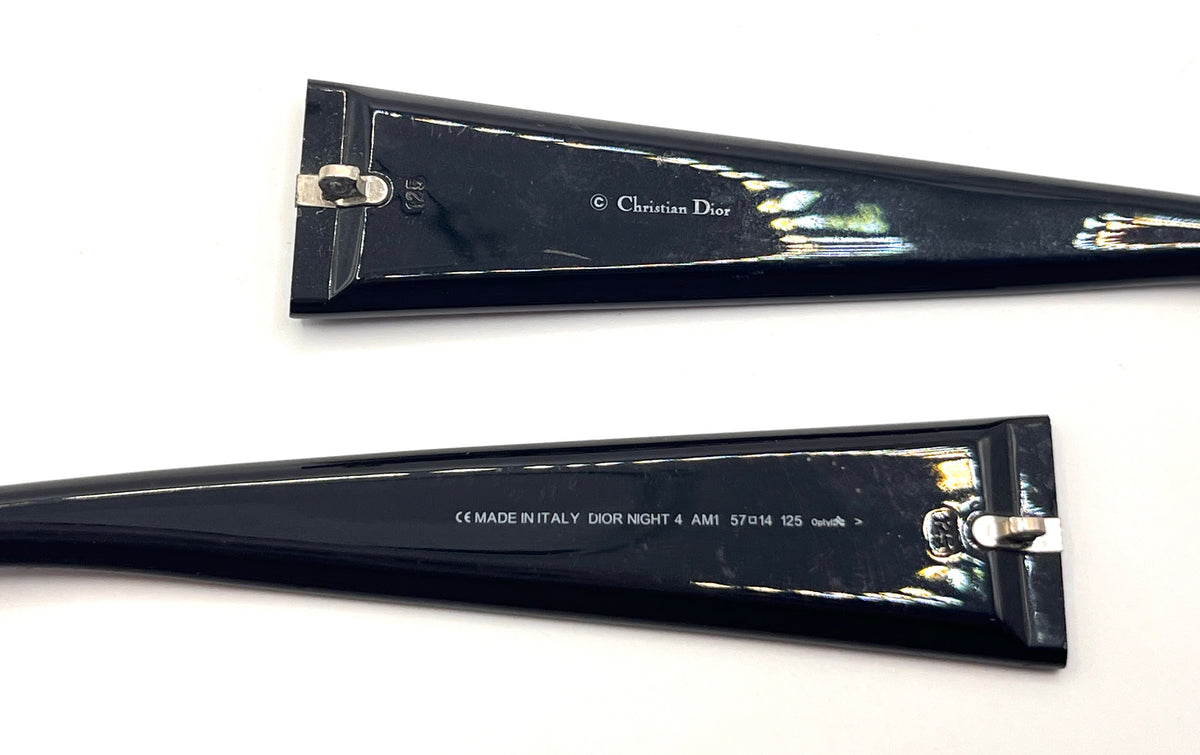 Christian Dior Night 4 Both Temples Shiny Black