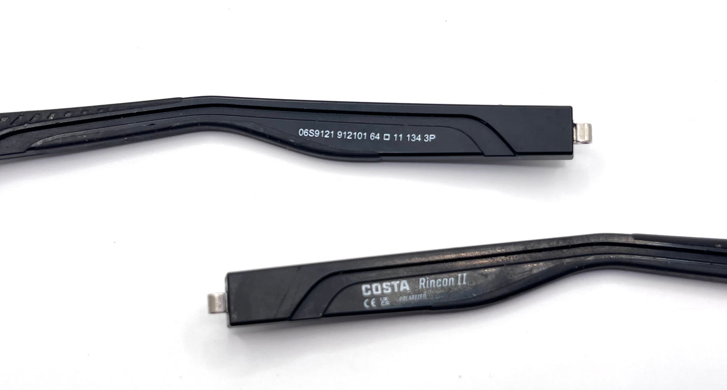 Costa Del Mar Rincon Ii Both Temples Black Glass 580G