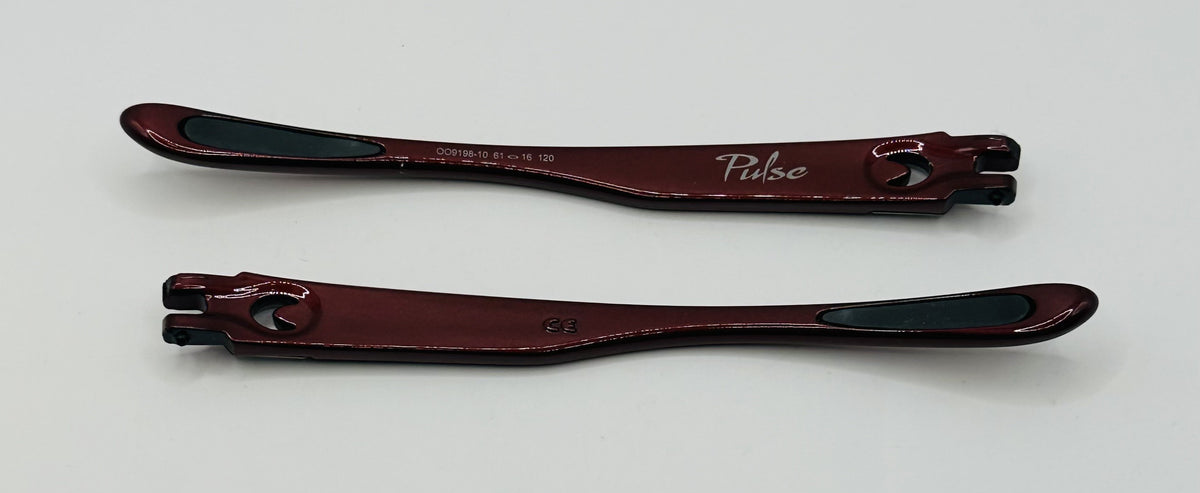 Oakley 9198 Both Temples Red Glitter