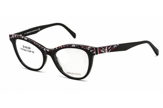 Emilio Pucci 5036-3 01 Eyeglasses Shiny Black Size : 53
