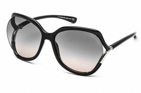 Tom Ford 0578 1b Sunglasses Shiny Black Size : 60