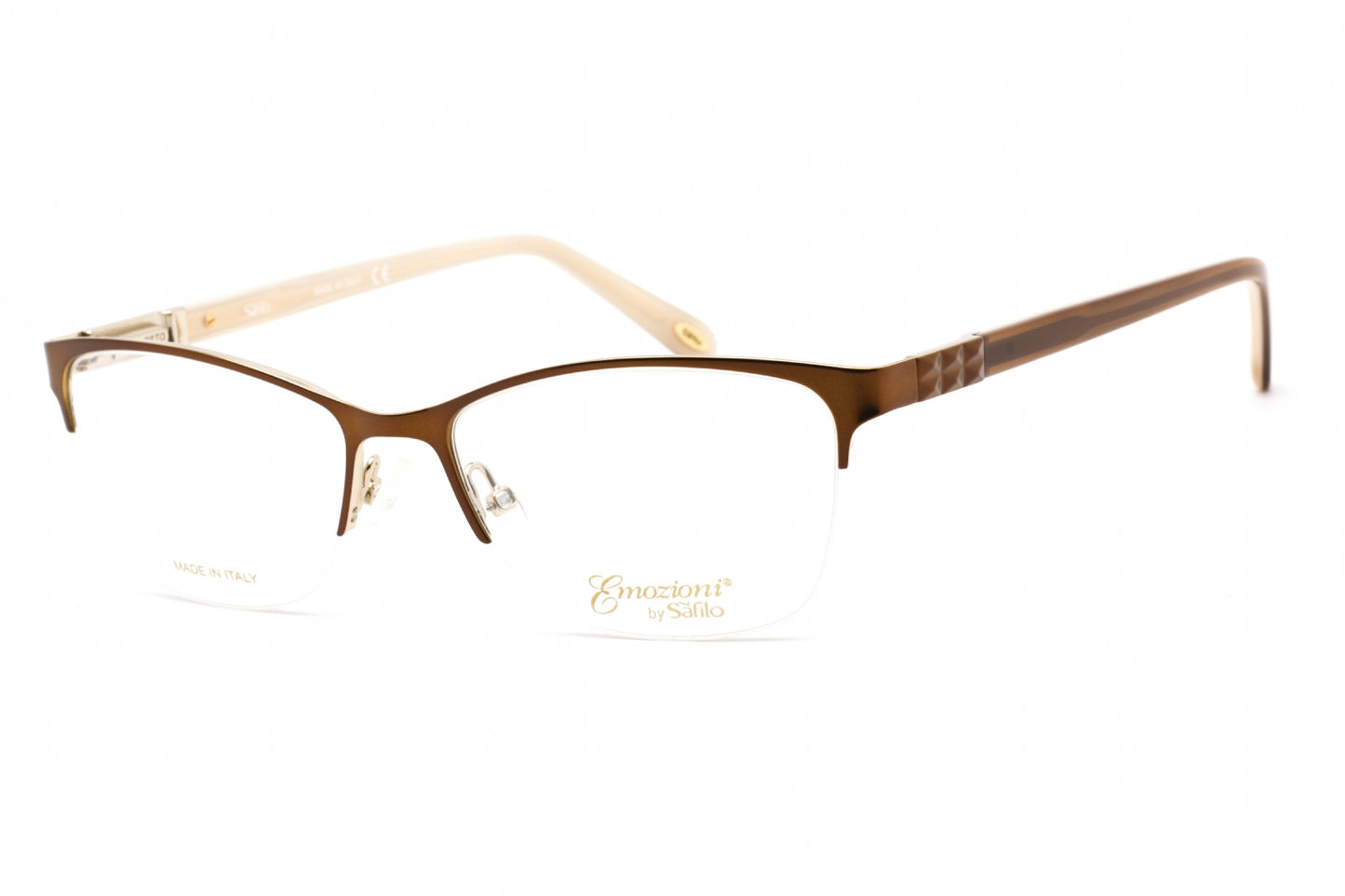 Emozioni 4379 Fg400 Eyeglasses Brown Gold Size : 53