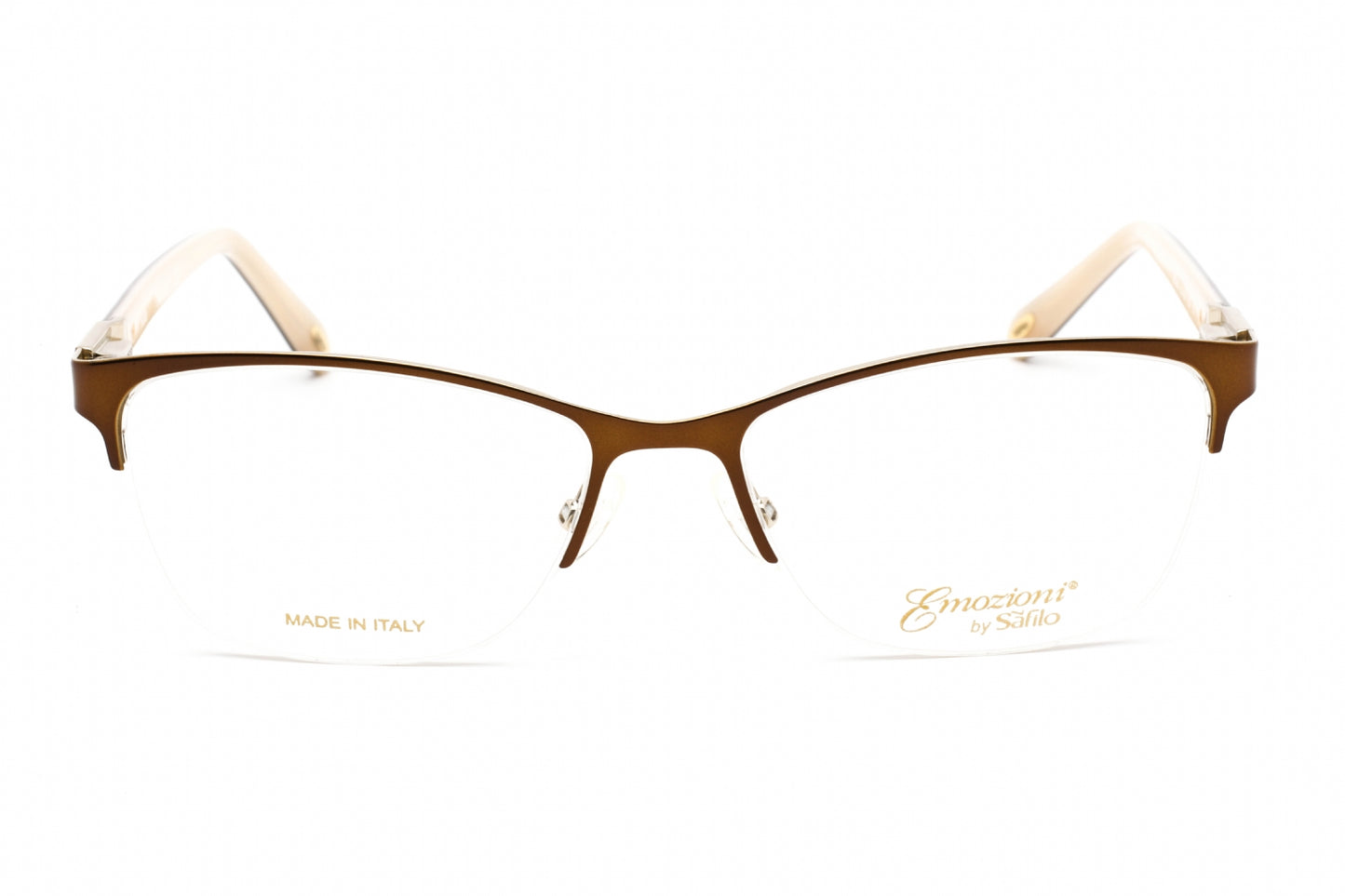 Emozioni 4379 Fg400 Eyeglasses Brown Gold Size : 53