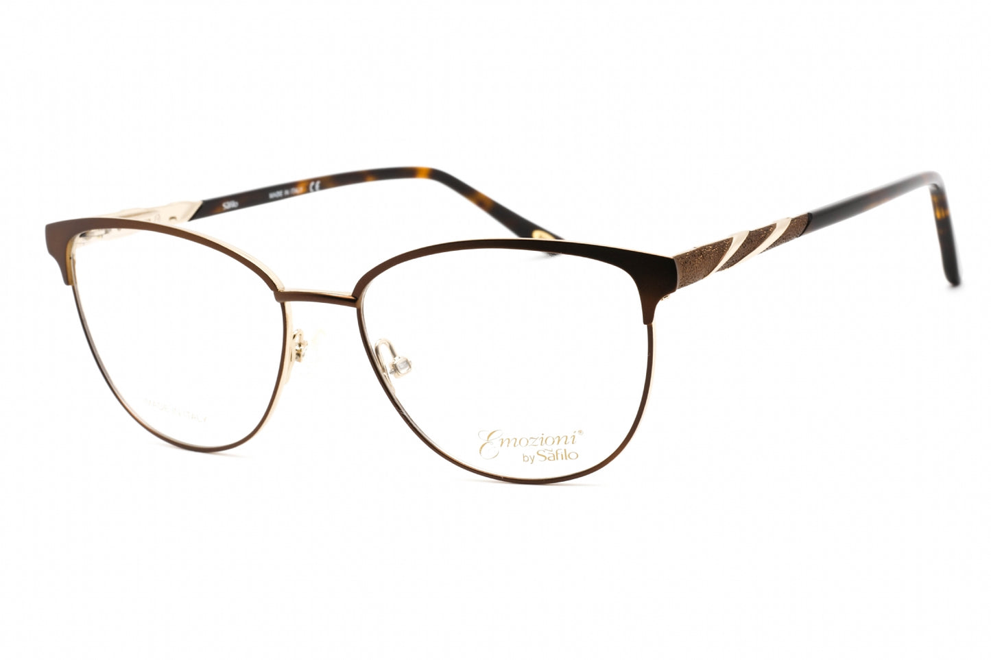 Emozioni 4399 Fg400 Eyeglasses Brown Gold Size : 54