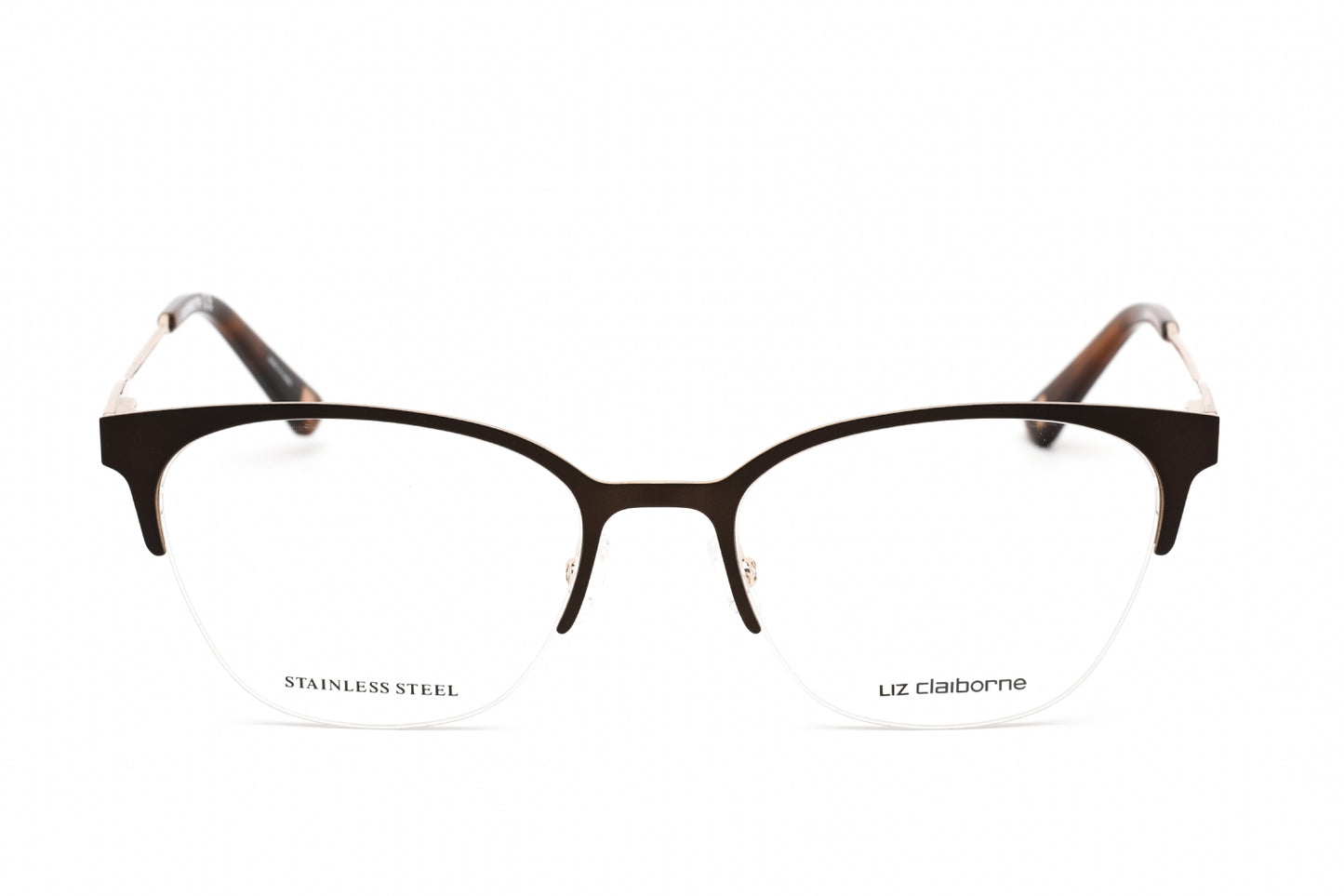 Liz Claiborne L 658 Fg400 Eyeglasses Brown Gold Size : 51