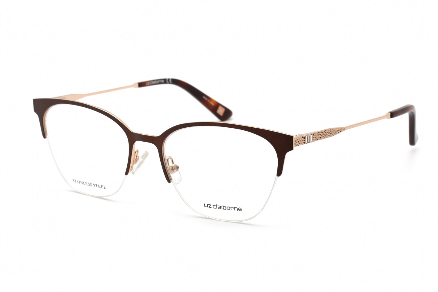Liz Claiborne L 658 Fg400 Eyeglasses Brown Gold Size : 53