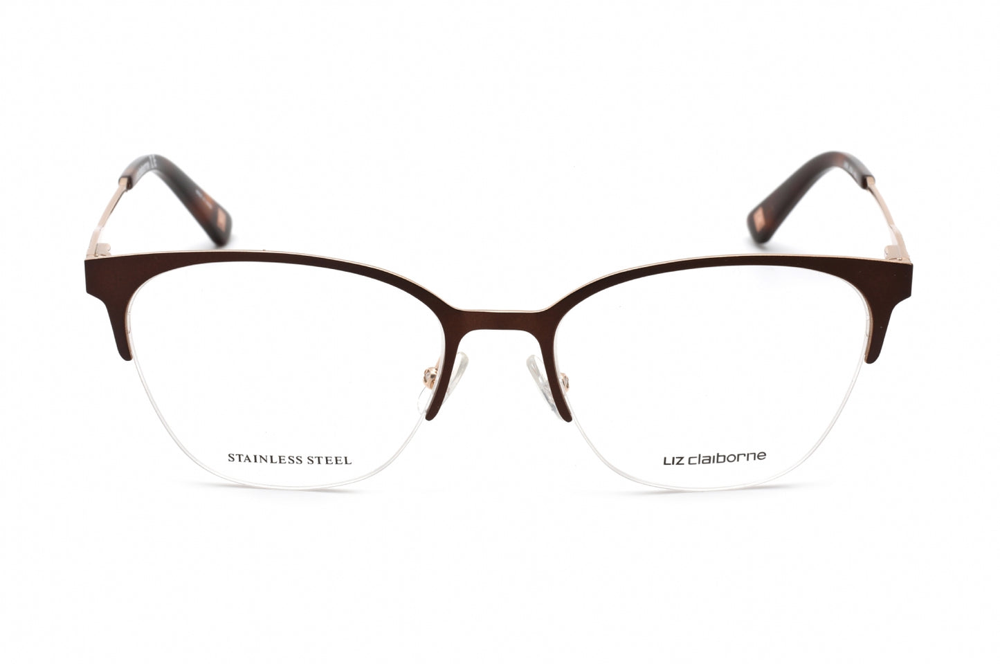 Liz Claiborne L 658 Fg400 Eyeglasses Brown Gold Size : 53