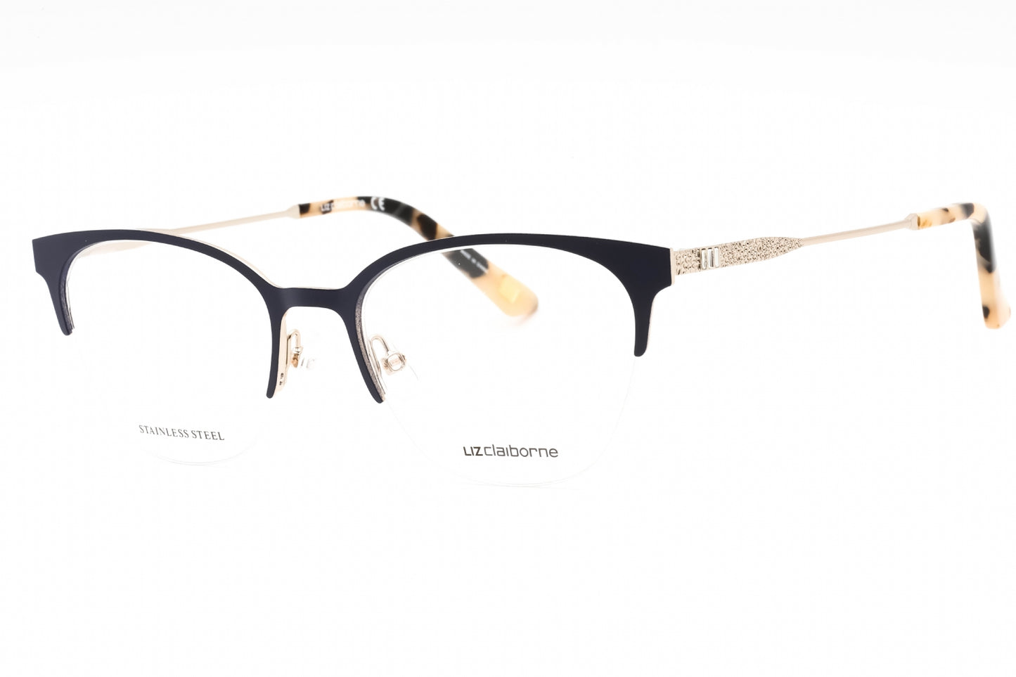 Liz Claiborne L 658 Ky200 Eyeglasses Blue Gold Size : 51