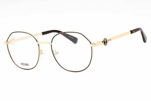 Moschino 586 Rhl00 Eyeglasses Gold Black Size : 52