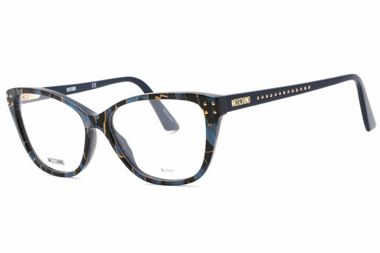 Moschino 583 Edc00 Eyeglasses Black Blue Havana Size : 54