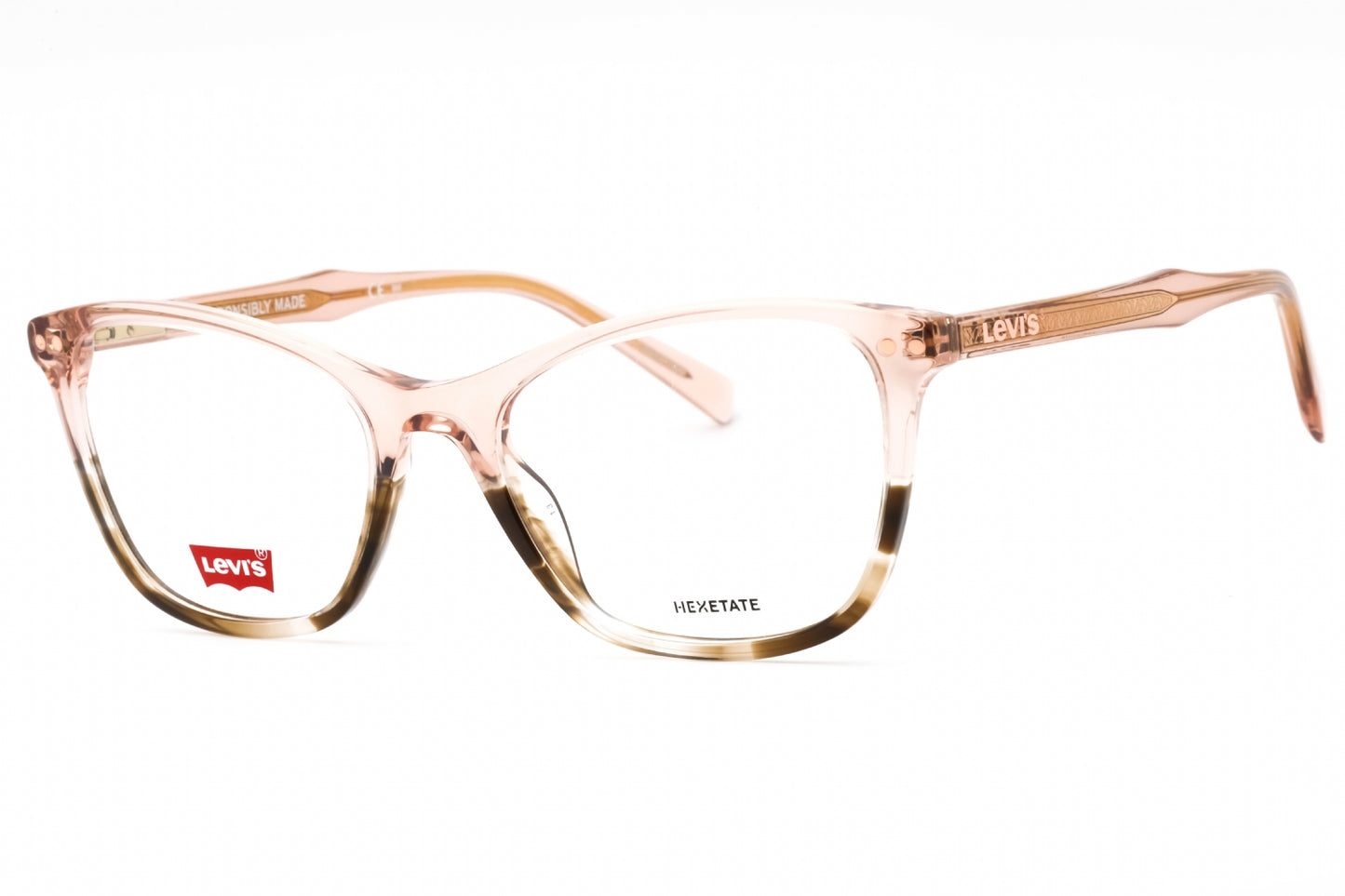 Levis 5017 1zx00 Eyeglasses Pink Horn Size : 53