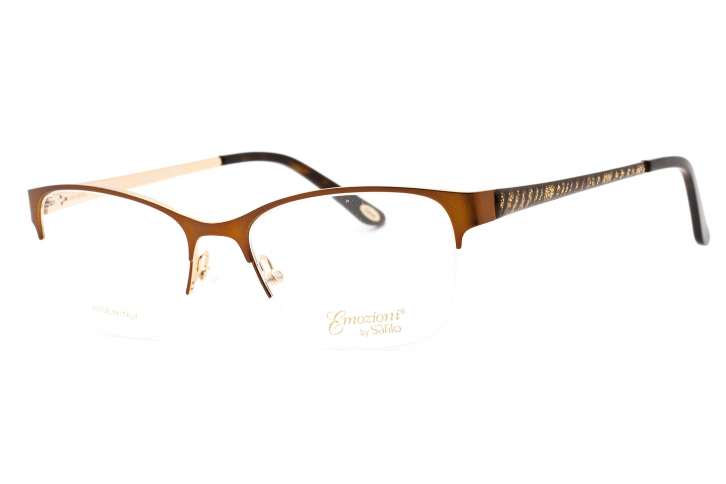 Emozioni 4407 Fg400 Eyeglasses Brown Gold Size : 51