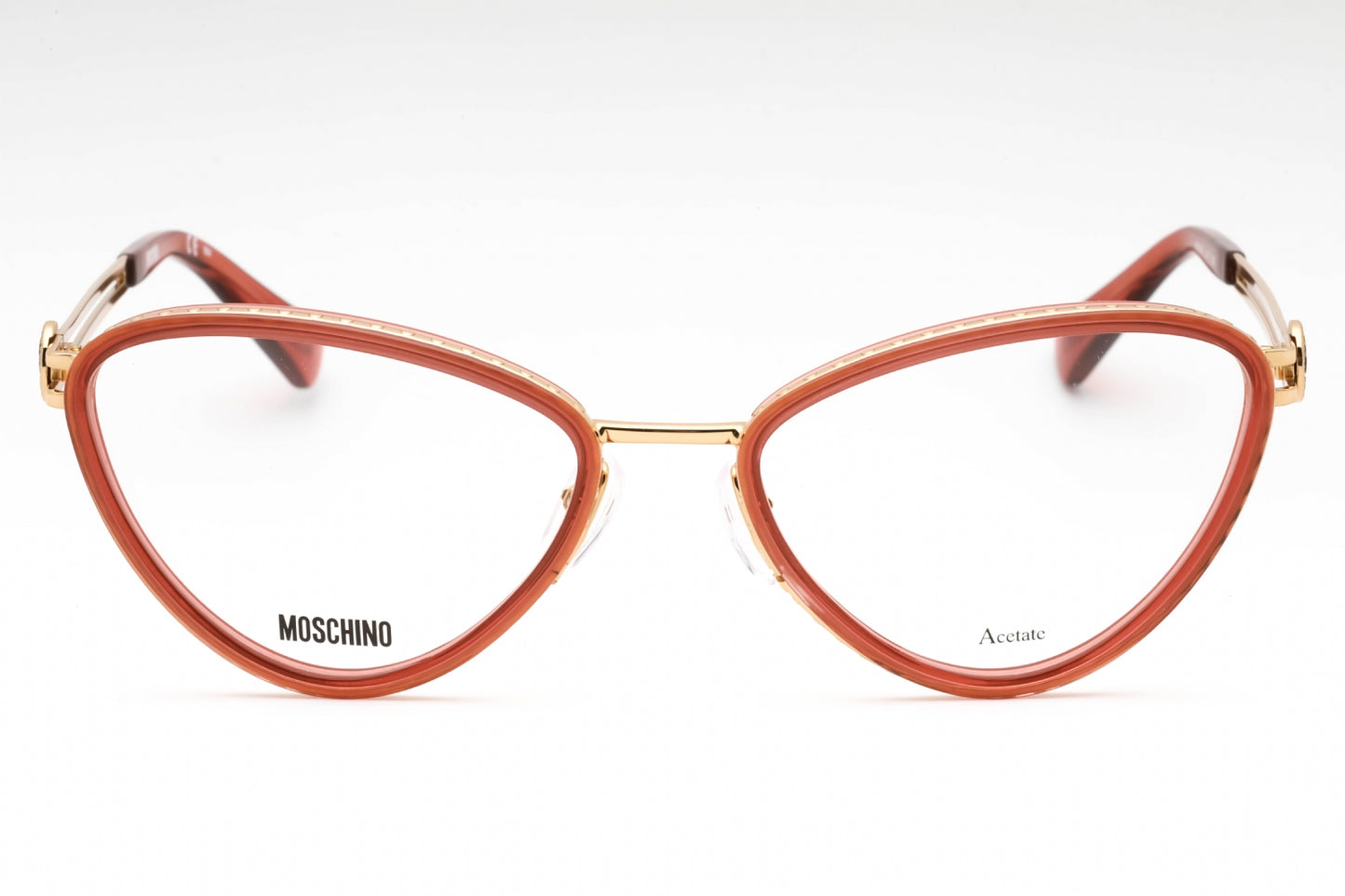 Moschino 585 Lhf Eyeglasses Burgundy Size : 54