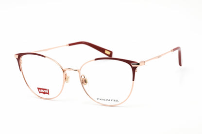 Levis 5025 Yk900 Eyeglasses Burgundy Gold Size : 52