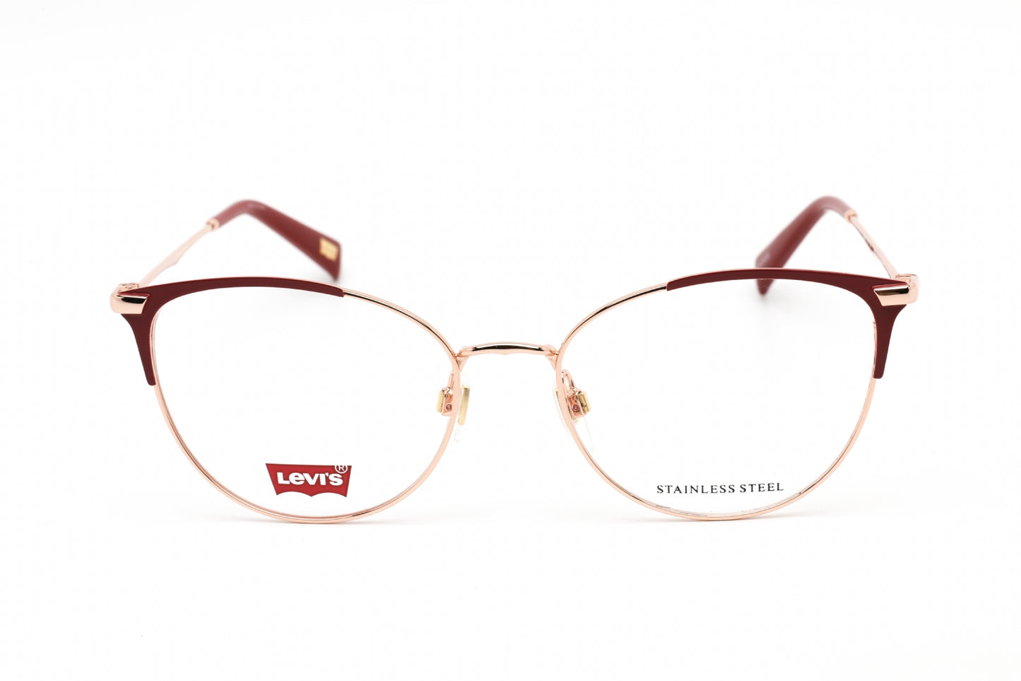 Levis 5025 Yk900 Eyeglasses Burgundy Gold Size : 52