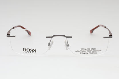 Hugo Boss Boss 1265/c R3z00 Eyeglasses Matte Ruthenium Burgundy Size : 53