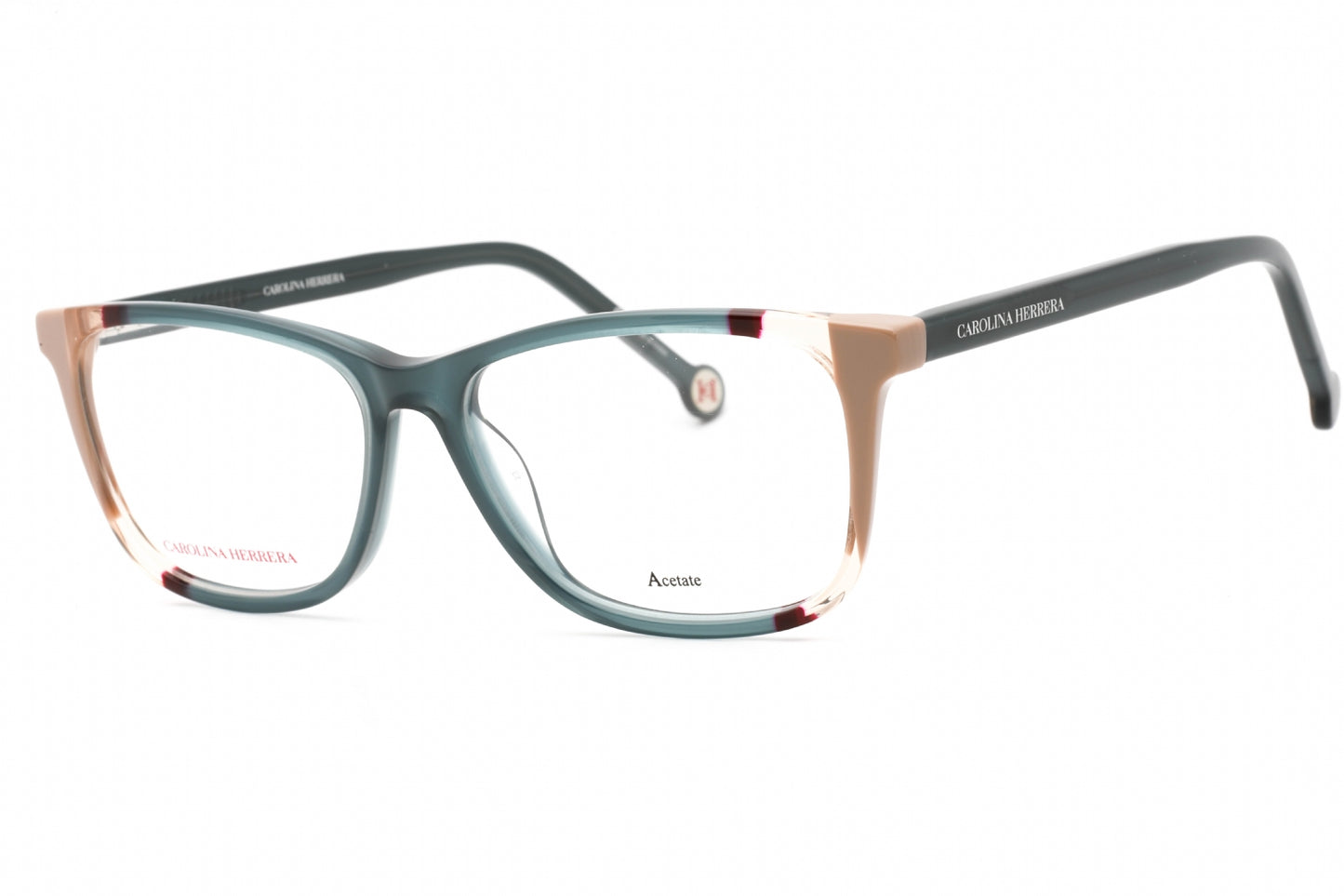 Carolina Herrera 0066 Hbj Eyeglasses Teal Brown Size : 53