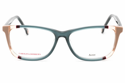 Carolina Herrera 0066 Hbj Eyeglasses Teal Brown Size : 53