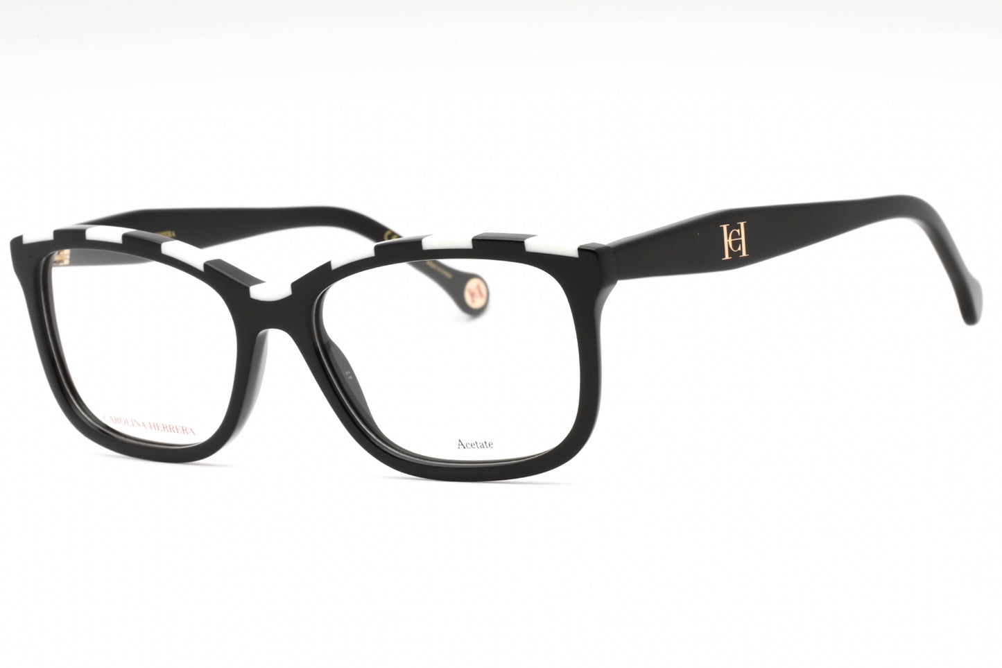 Carolina Herrera 0147 80s00 Eyeglasses Black White Size : 54