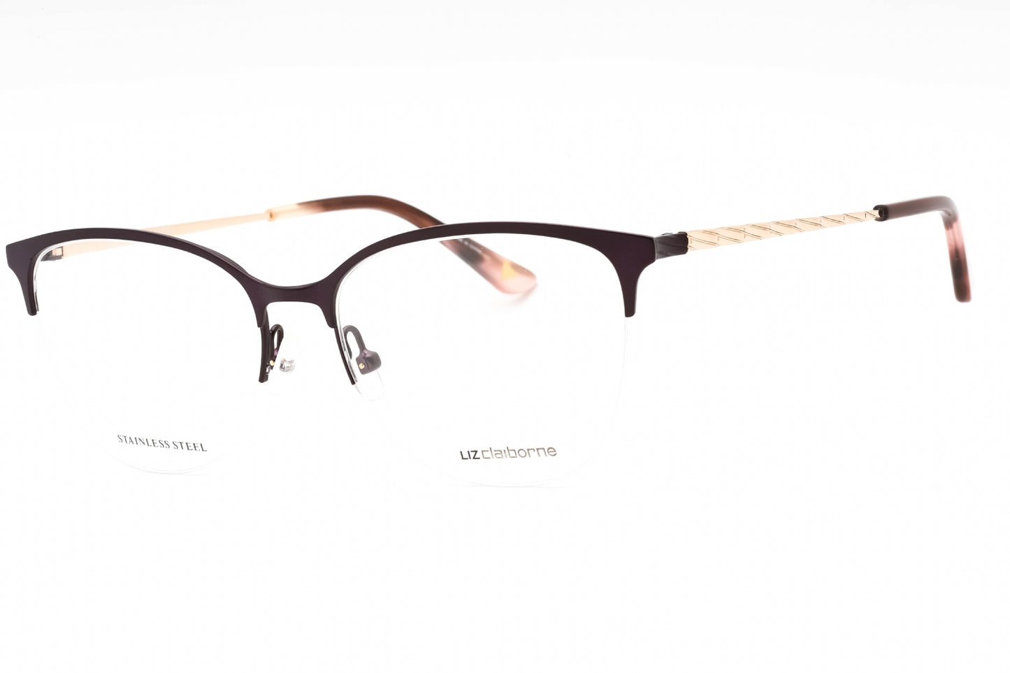Liz Claiborne L 677 1jz00 Eyeglasses Matte Violet Size : 53