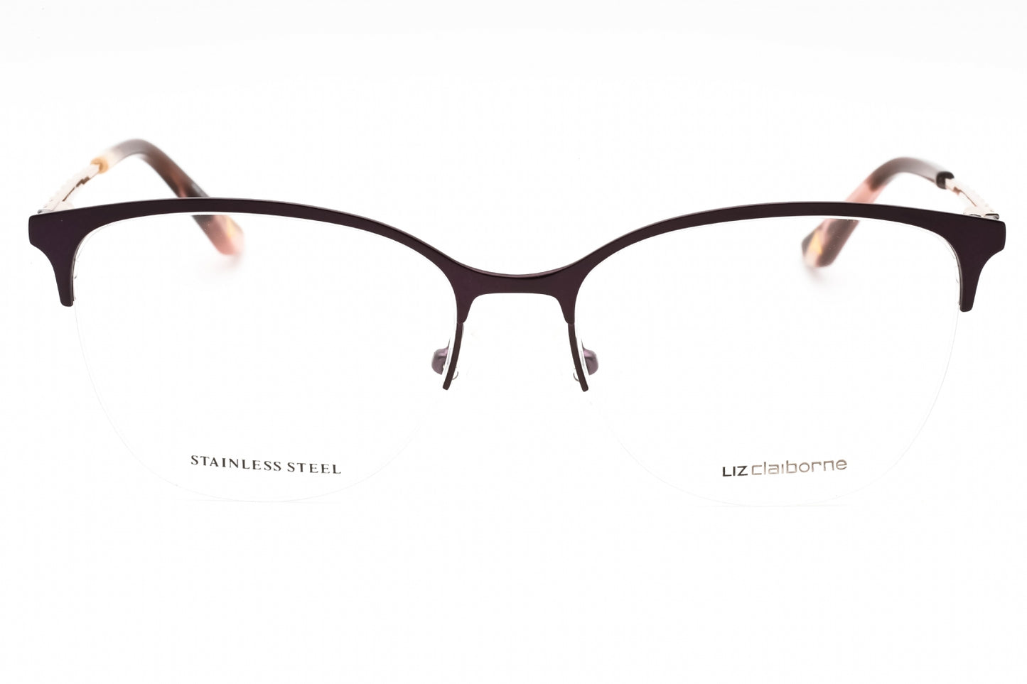 Liz Claiborne L 677 1jz00 Eyeglasses Matte Violet Size : 53