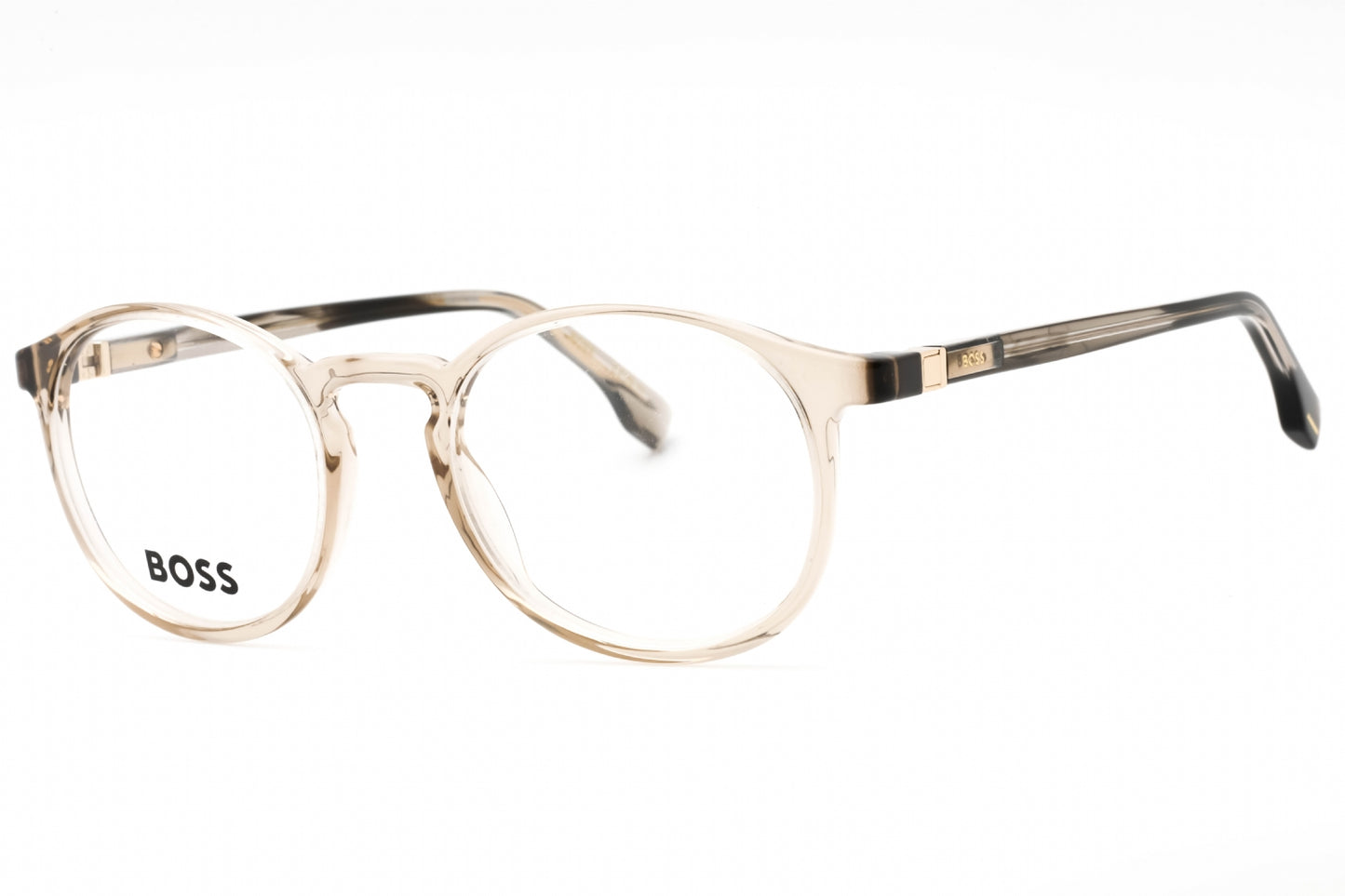 Hugo Boss Boss 1572 Jc100 Eyeglasses Beige Striped Brown Size : 50