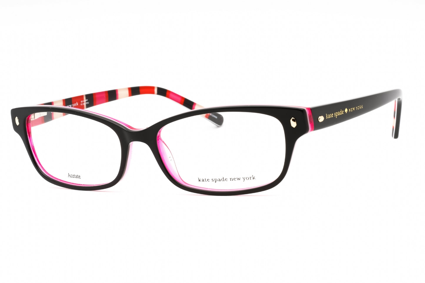 Kate Spade Lucyann Us X7800 Sunglasses Black Pink Striped Size : 53
