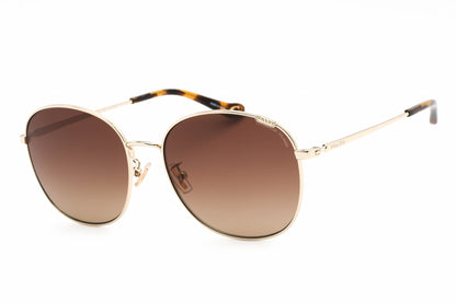 Coach 7134 9005t5 Sunglasses Shiny Light Gold Size : 57