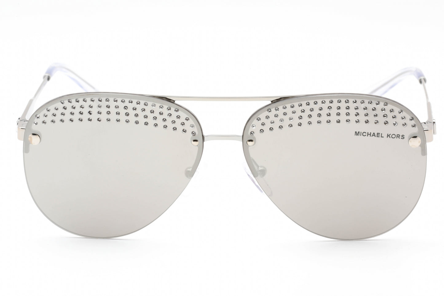 Michael Kors 1135b 18896g Sunglasses Shiny Silver Size : 59