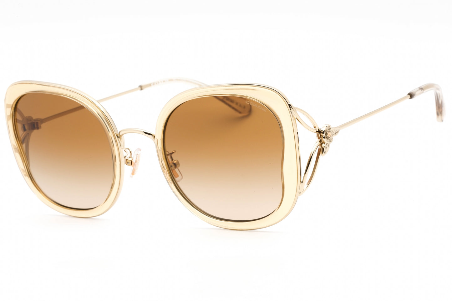 Coach 7153b 57363b Sunglasses Transparent Gold Size : 54
