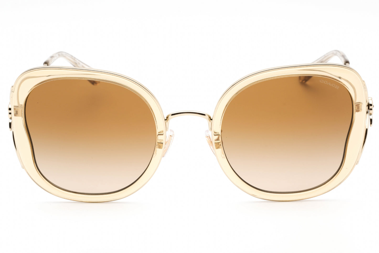 Coach 7153b 57363b Sunglasses Transparent Gold Size : 54