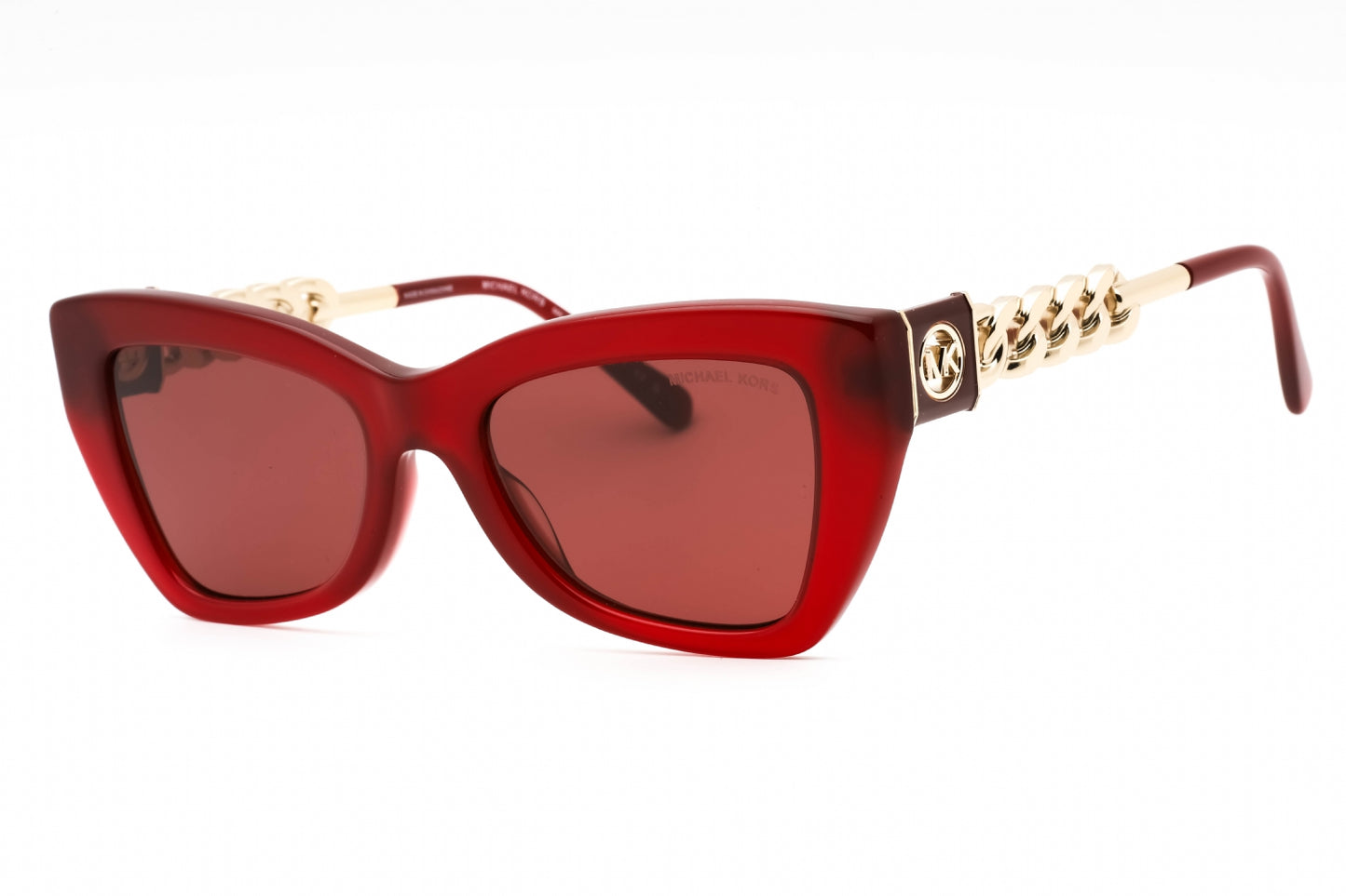 Michael Kors 2205 394975 Sunglasses Transparent Dark Red Size : 52