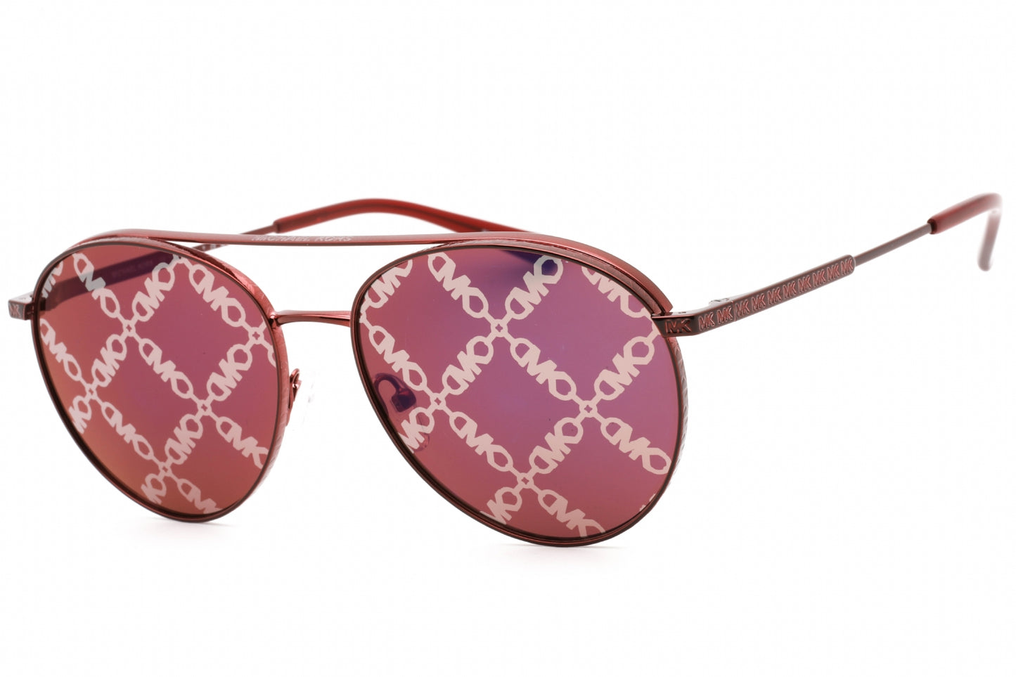 Michael Kors 1138 1896gt Sunglasses Metallic Leather Brown Size : 58