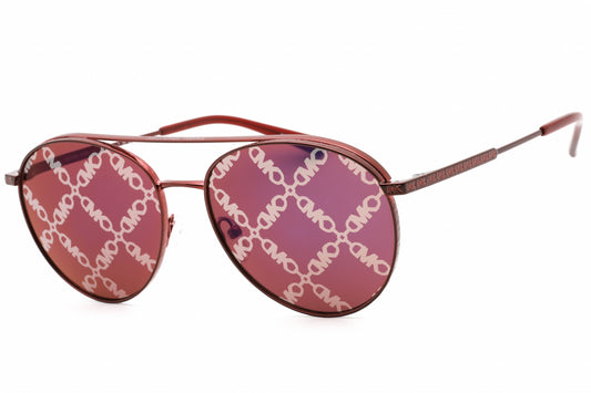 Michael Kors 1138 1896gt Sunglasses Metallic Leather Brown Size : 58