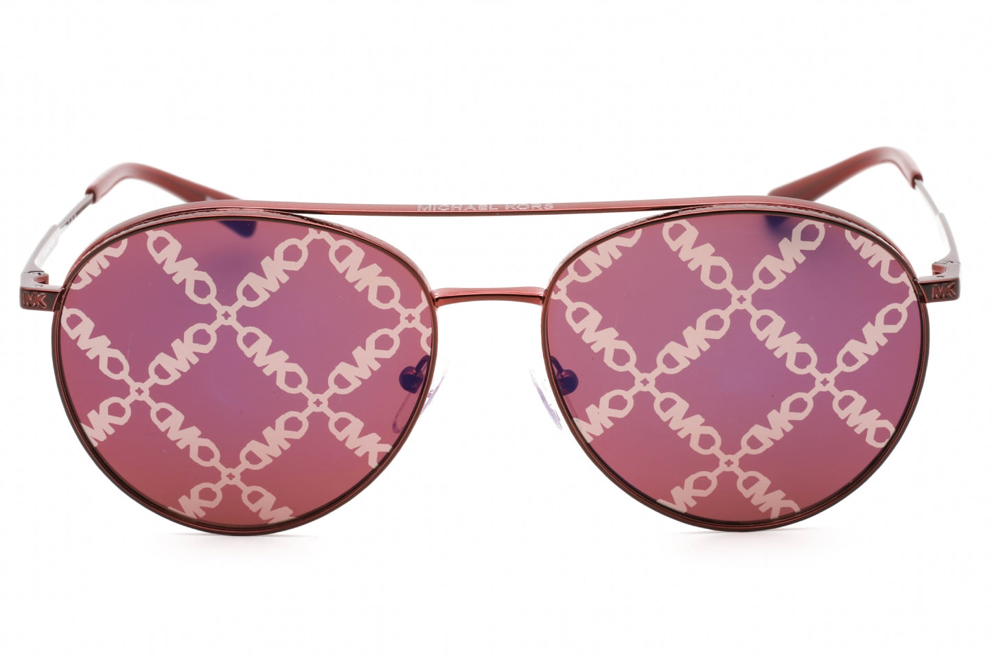 Michael Kors 1138 1896gt Sunglasses Metallic Leather Brown Size : 58