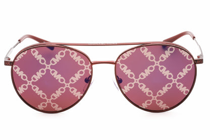 Michael Kors 1138 1896gt Sunglasses Metallic Leather Brown Size : 58