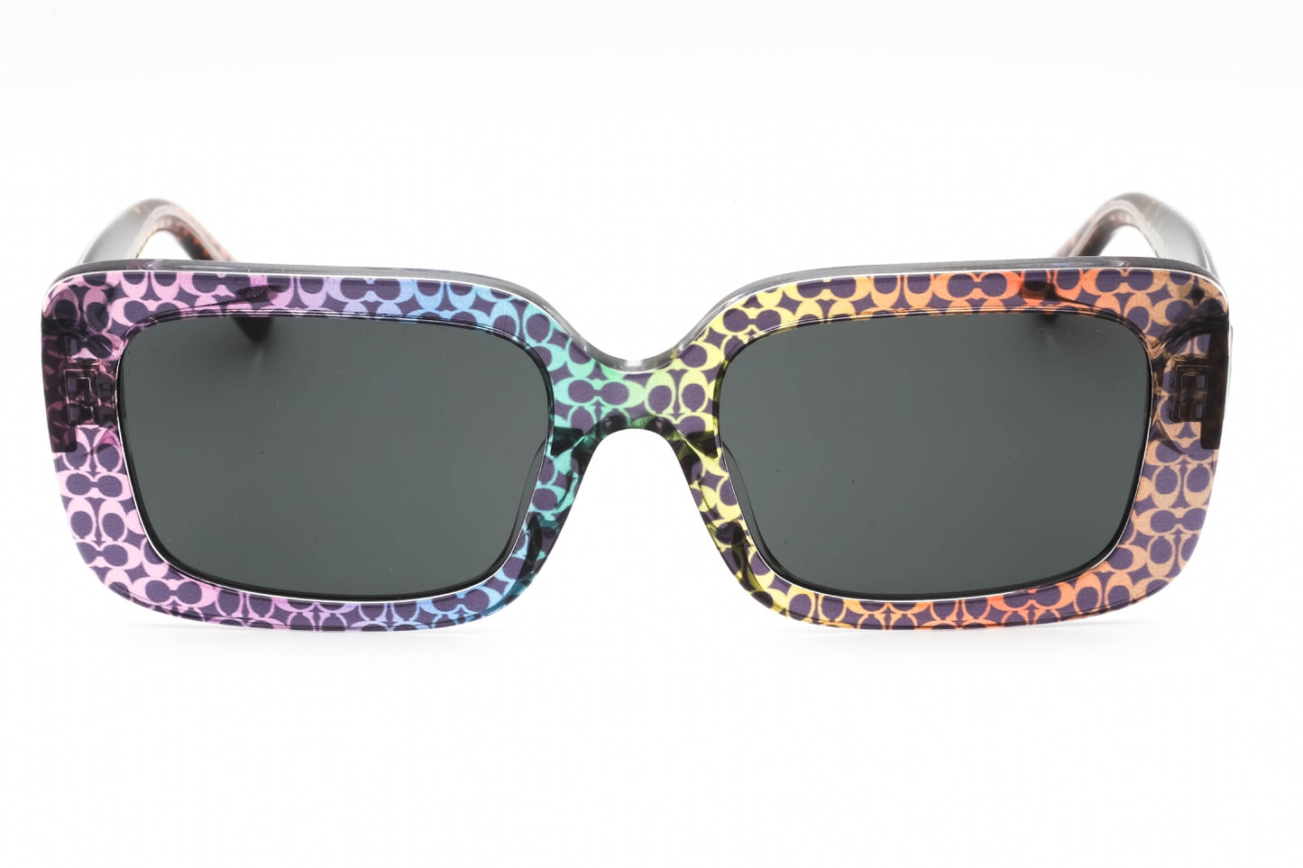 Coach 8380u 583587 Sunglasses Transparent Grey Signature C Pattern Size : 54