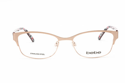 Bebe 5185 770 Eyeglasses Rose Gold Size : 53