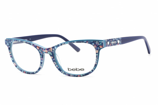 Bebe 5198 400 Eyeglasses Navy Floral Size : 51
