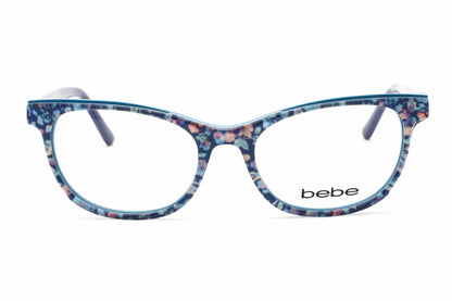 Bebe 5198 400 Eyeglasses Navy Floral Size : 51