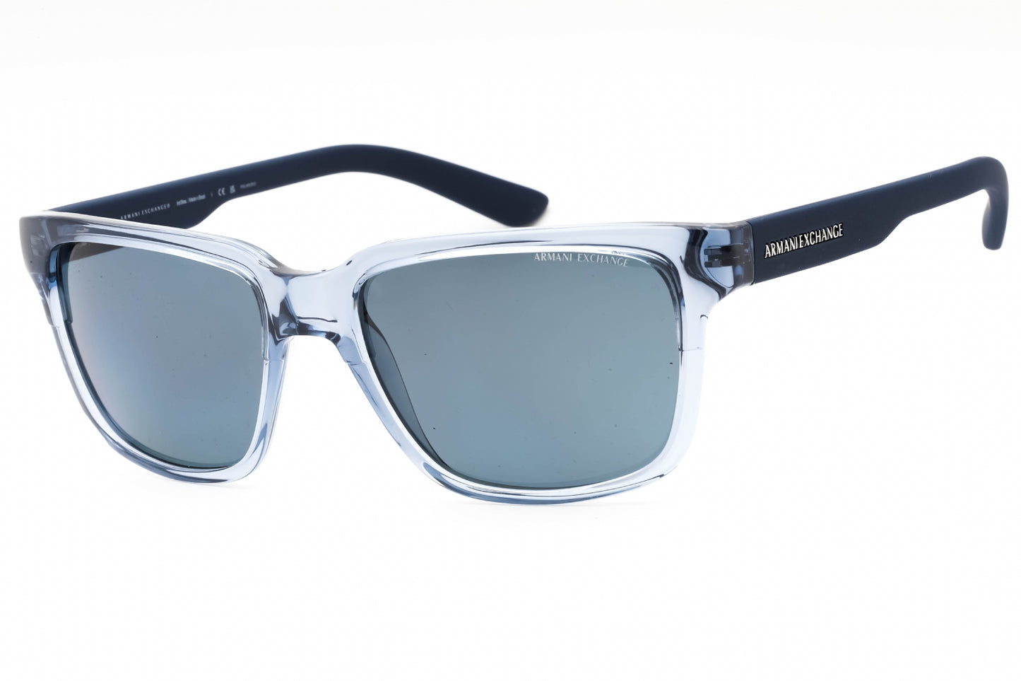 Armani Exchange 4026s 82782v Sunglasses Shiny Transparent Blue Size : 56