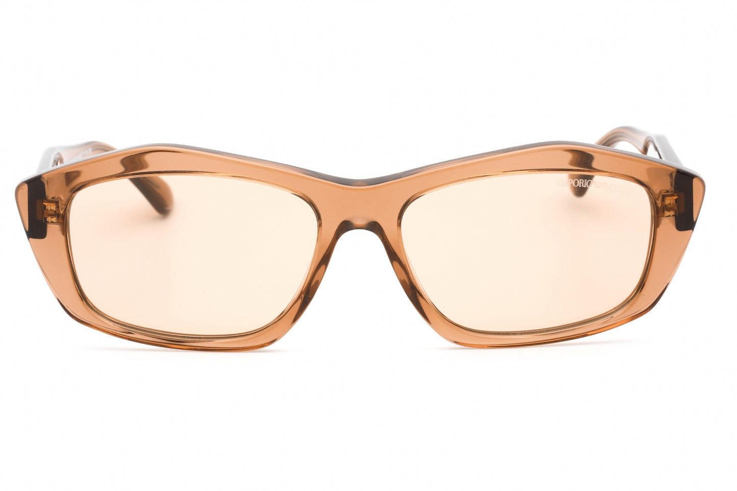 Emporio Armani 4187 506973 Sunglasses Shiny Transparent Brown Size : 55