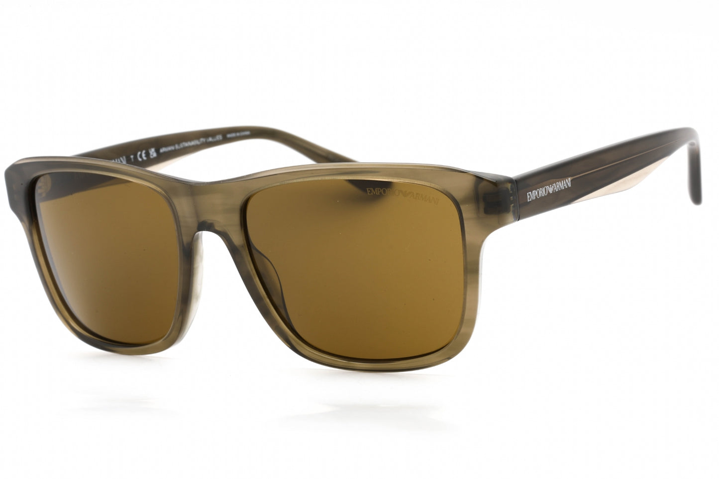 Emporio Armani 4208 605573 Sunglasses Shiny Green Size : 56