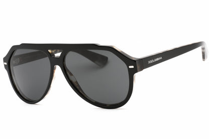 Dolce & Gabbana 4452 340387 Sunglasses Black On Grey Tortoise Size : 60