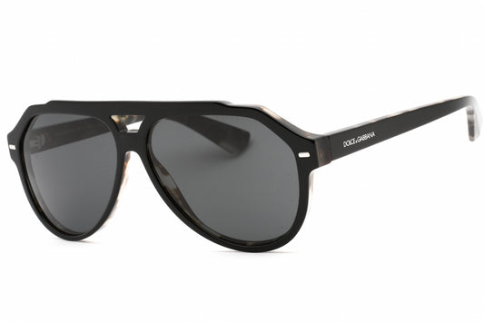 Dolce & Gabbana 4452 340387 Sunglasses Black On Grey Tortoise Size : 60