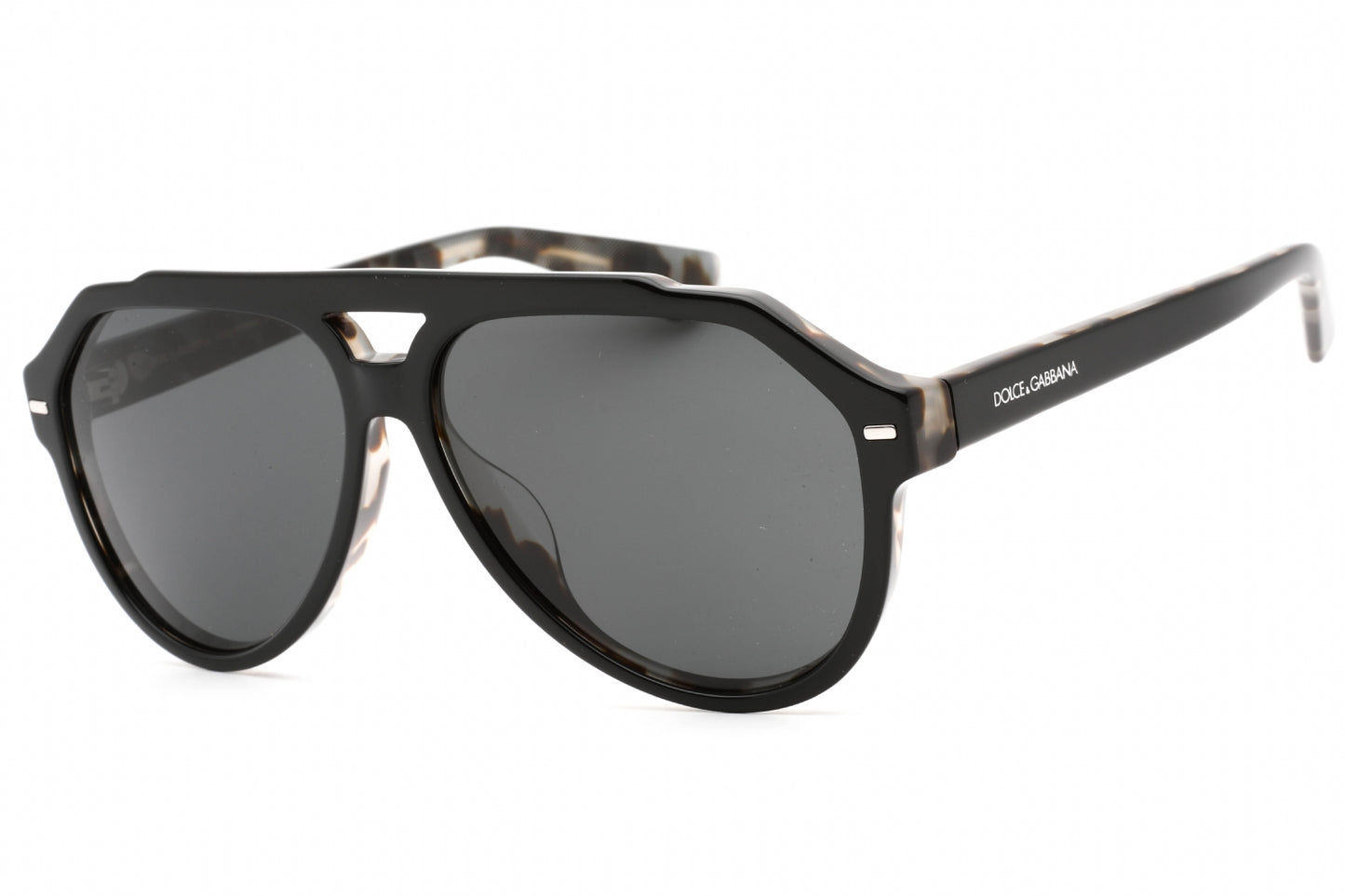 Dolce & Gabbana 4452f 340387 Sunglasses Black On Grey Tortoise Size : 60