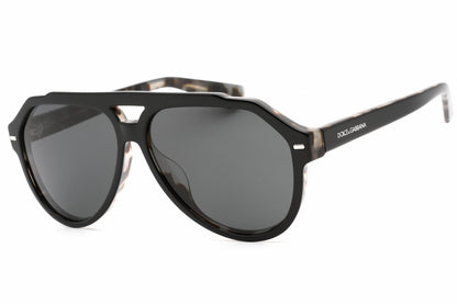 Dolce & Gabbana 4452f 340387 Sunglasses Black On Grey Tortoise Size : 60