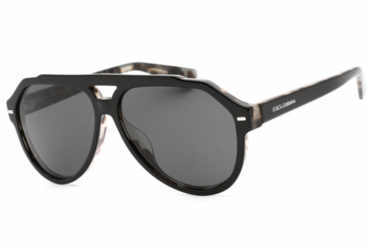 Dolce & Gabbana 4452f 340387 Sunglasses Black On Grey Tortoise Size : 60