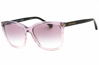Emporio Armani 4060 59668h Sunglasses Transparent Gradient Striped Purple Size : 56