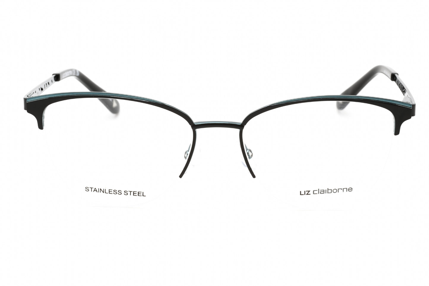Liz Claiborne L 673 Etj Eyeglasses Black Teal Size : 53